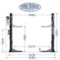 Preview: Twin Busch 2-Säulen-Hebebühne 4.2t – Basic-Line – automatische Entriegelung TW242E Grey Line